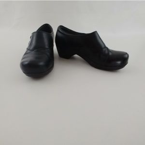 Dansko Black Leather Professional Clogs